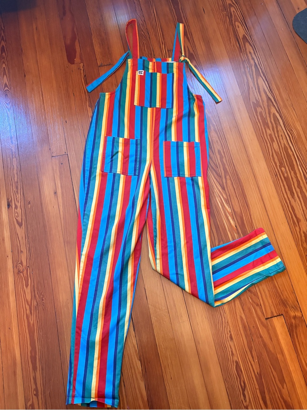 Lucy & Yak Original Straight leg Overalls Rainbow! UK size 12L